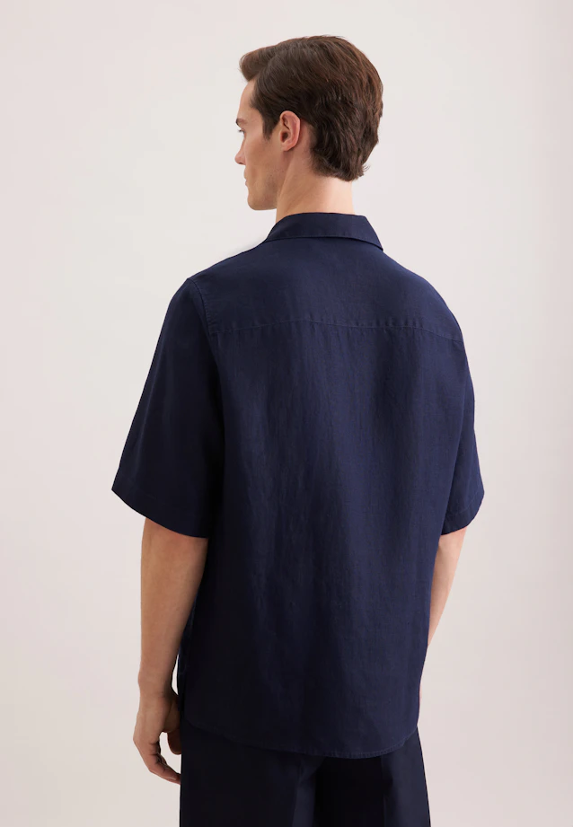 Regular Resort Hemd Uni in Dunkelblau |  Seidensticker Onlineshop