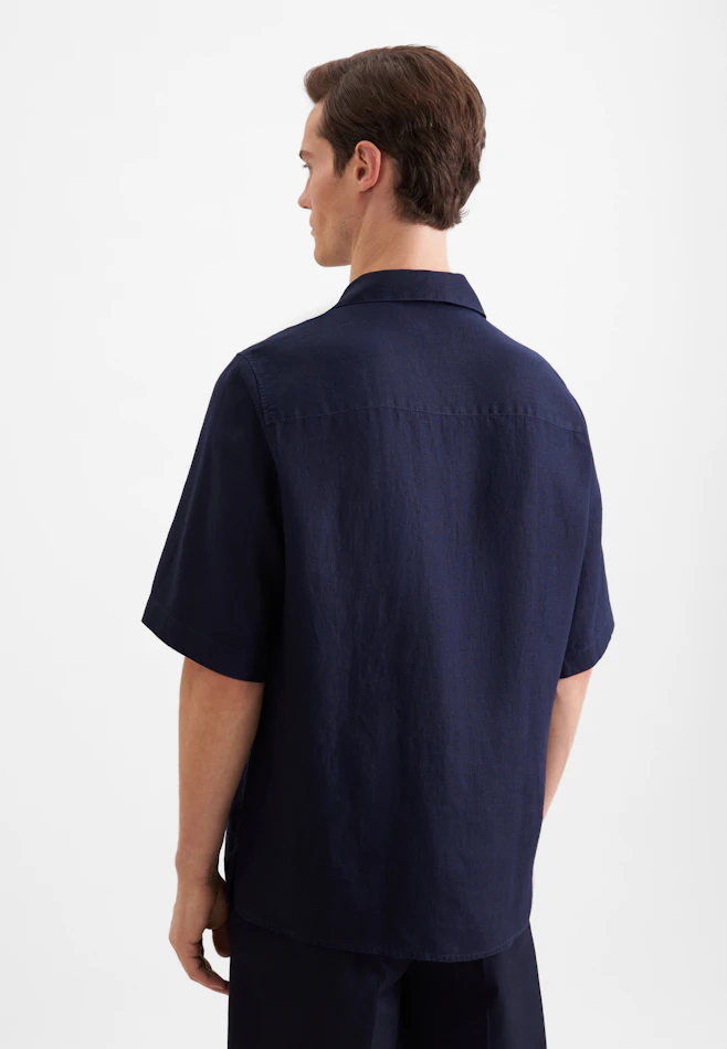 Regular Resort Hemd Uni in Dunkelblau | Seidensticker Onlineshop