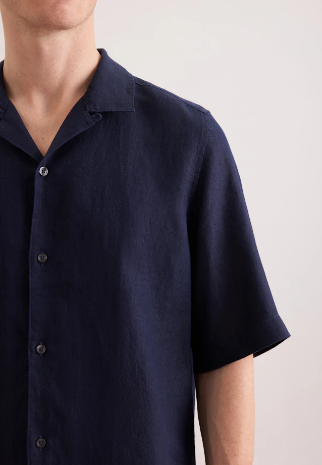 Regular Resort Hemd Uni in Dunkelblau |  Seidensticker Onlineshop