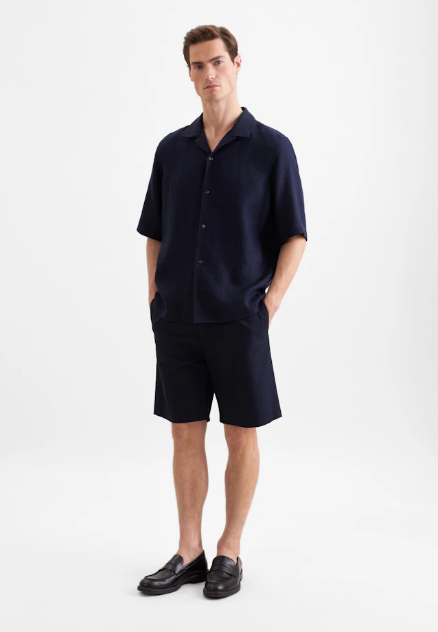 Regular Resort shirt Uni in Dunkelblau |  Seidensticker Onlineshop