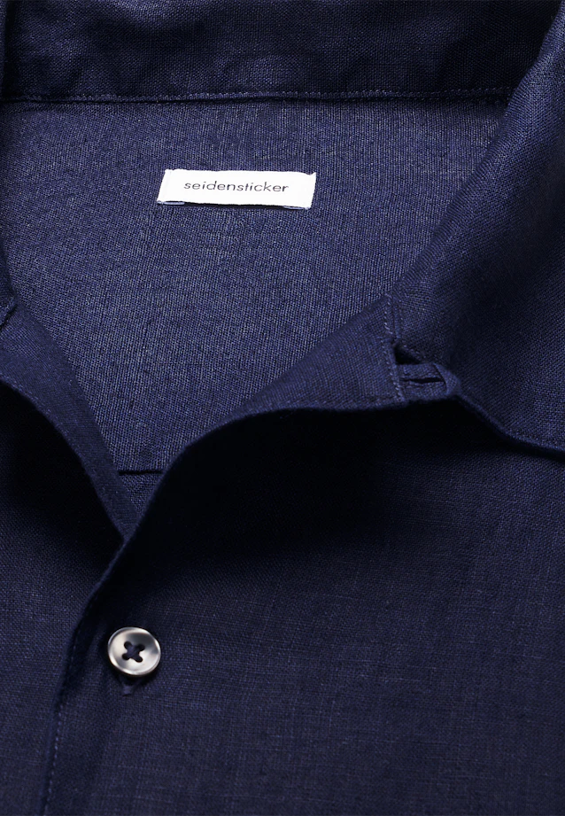 Regular Resort Hemd Uni in Dunkelblau |  Seidensticker Onlineshop