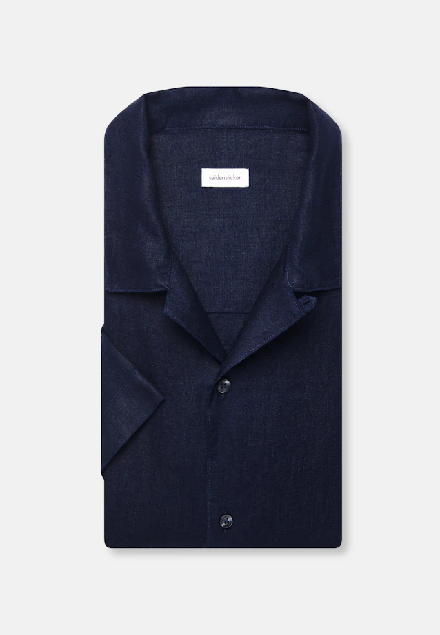 Regular Resort Hemd Uni in Dunkelblau |  Seidensticker Onlineshop