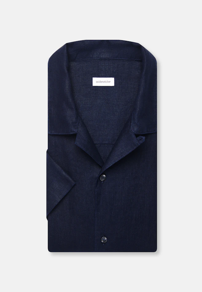 Regular Resort Hemd Uni in Dunkelblau | Seidensticker Onlineshop