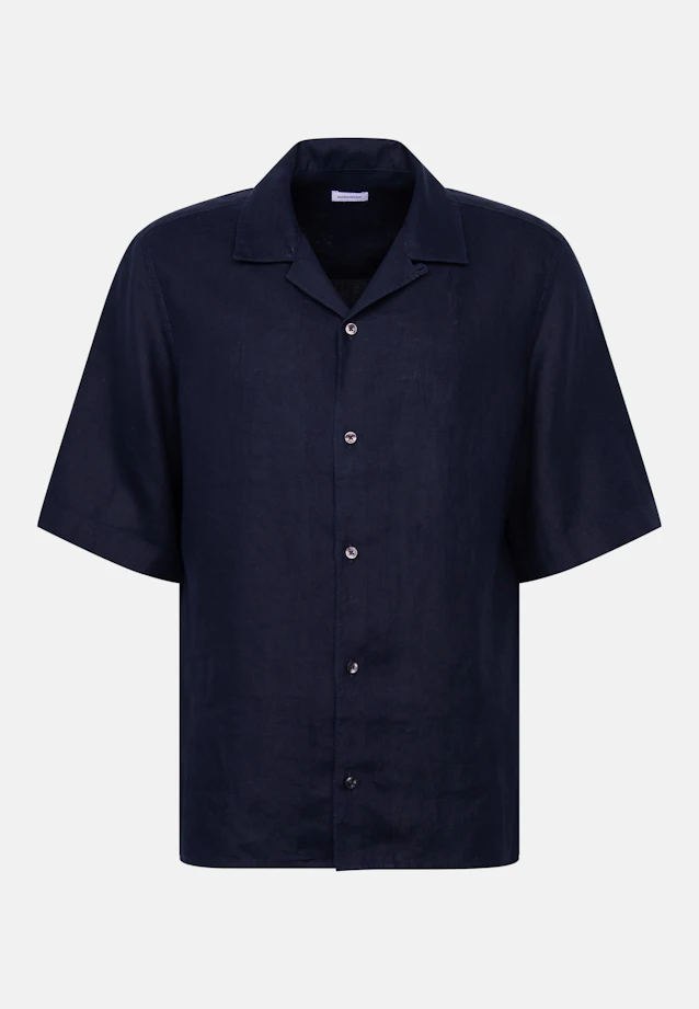 Regular Resort shirt Uni in Dunkelblau |  Seidensticker Onlineshop