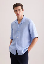 Regular Resort Hemd Uni in Mittelblau |  Seidensticker Onlineshop