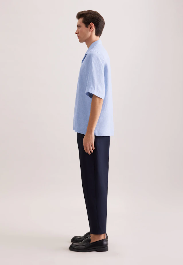 Regular Resort Hemd Uni in Mittelblau |  Seidensticker Onlineshop