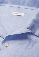 Regular Resort Hemd Uni in Mittelblau |  Seidensticker Onlineshop