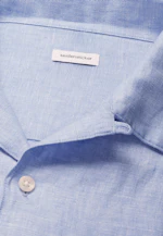 Regular Resort Hemd Uni in Mittelblau |  Seidensticker Onlineshop