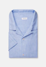 Regular Resort Hemd Uni in Mittelblau |  Seidensticker Onlineshop