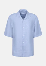 Regular Resort Hemd Uni in Mittelblau |  Seidensticker Onlineshop