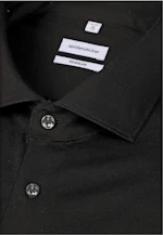 Regular Jerseyhemd Uni in Schwarz |  Seidensticker Onlineshop