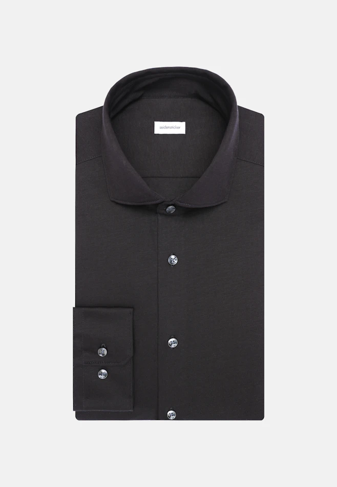 Regular Jersey shirt Uni in Schwarz | Seidensticker online shop