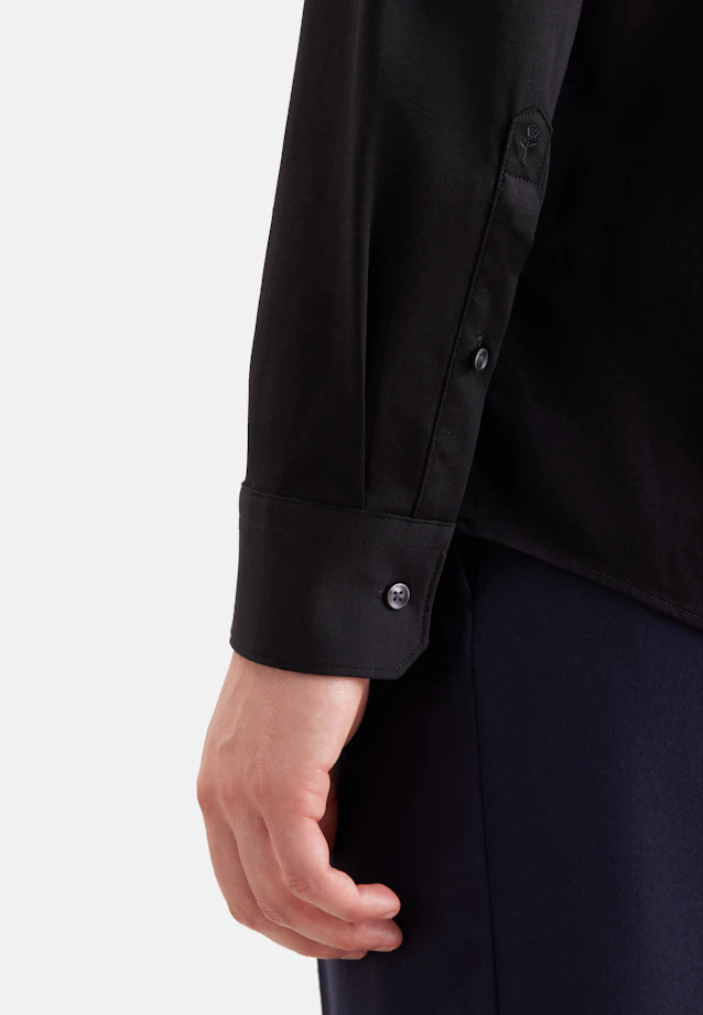 Regular Jersey shirt Uni in Schwarz |  Seidensticker Onlineshop