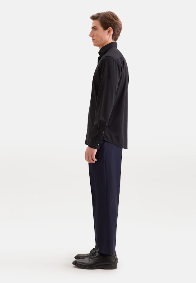 Regular Jersey shirt Uni in Schwarz |  Seidensticker Onlineshop