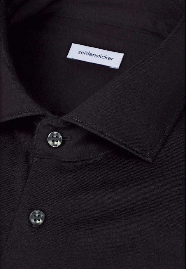 Regular Jersey shirt Uni in Schwarz |  Seidensticker Onlineshop
