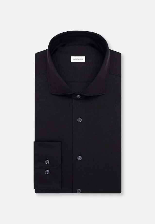 Regular Jersey shirt Uni in Schwarz |  Seidensticker Onlineshop