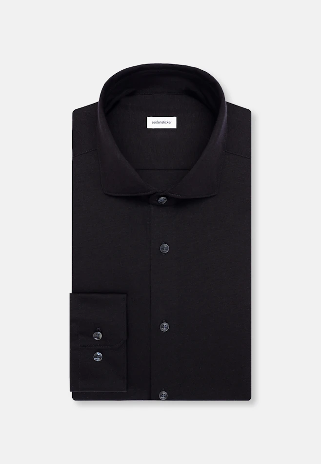 Regular Jersey shirt Uni in Schwarz | Seidensticker online shop