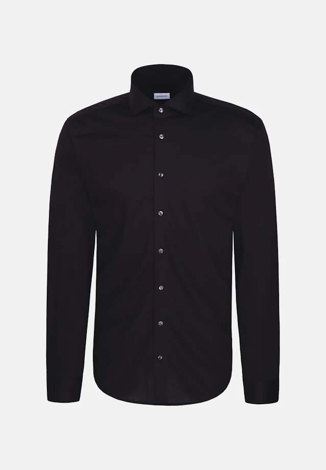 Regular Jersey shirt Uni in Schwarz |  Seidensticker Onlineshop