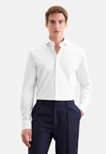 Regular Chemise en jersey Uni in Blanc |  Seidensticker Onlineshop