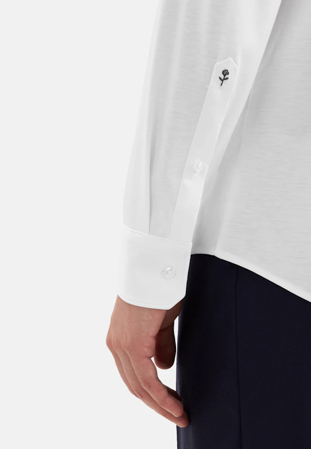 Regular Jerseyhemd Uni in Weiß |  Seidensticker Onlineshop