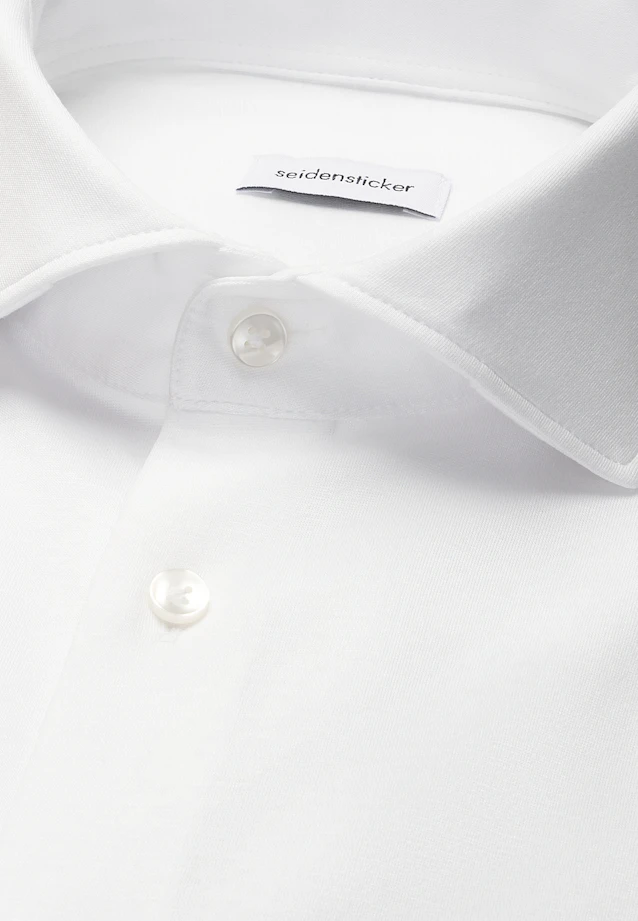Regular Jersey shirt Uni in Weiß |  Seidensticker Onlineshop