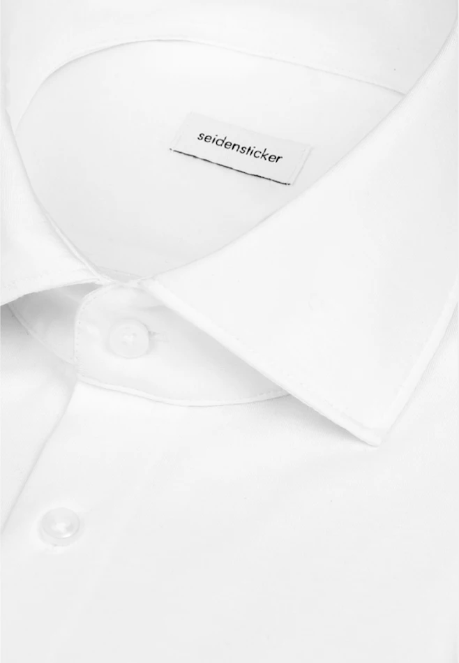 Regular Chemise en jersey Uni dans Blanc | Boutique en ligne Seidensticker