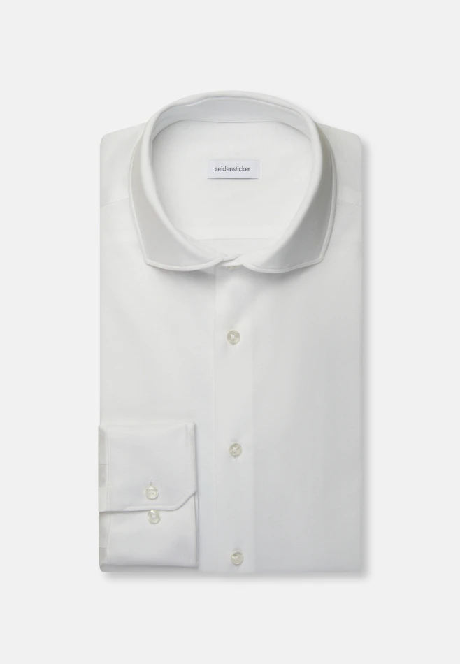 Regular Jersey shirt Uni in Weiß | Seidensticker online shop