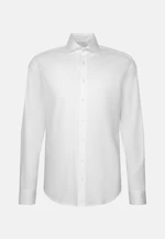 Regular Jersey shirt Uni in Weiß |  Seidensticker Onlineshop