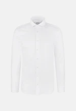 Regular Chemise en jersey Uni in Blanc |  Seidensticker Onlineshop