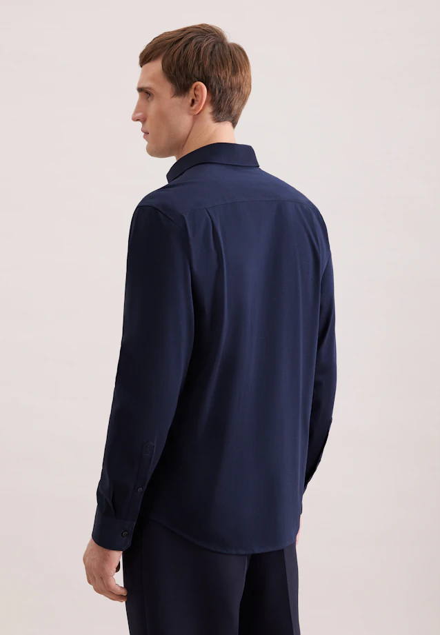 Regular Jersey shirt Uni in Dunkelblau |  Seidensticker Onlineshop