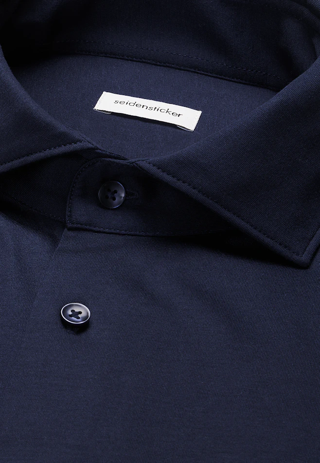 Regular Jersey shirt Uni in Dunkelblau | Seidensticker online shop