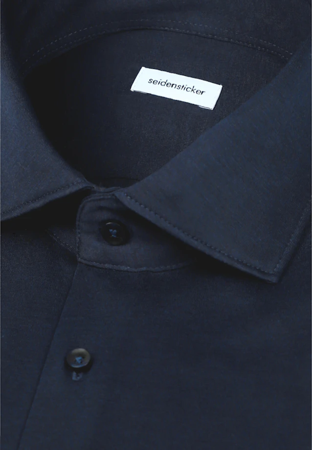 Regular Jersey shirt Uni in Dunkelblau |  Seidensticker Onlineshop