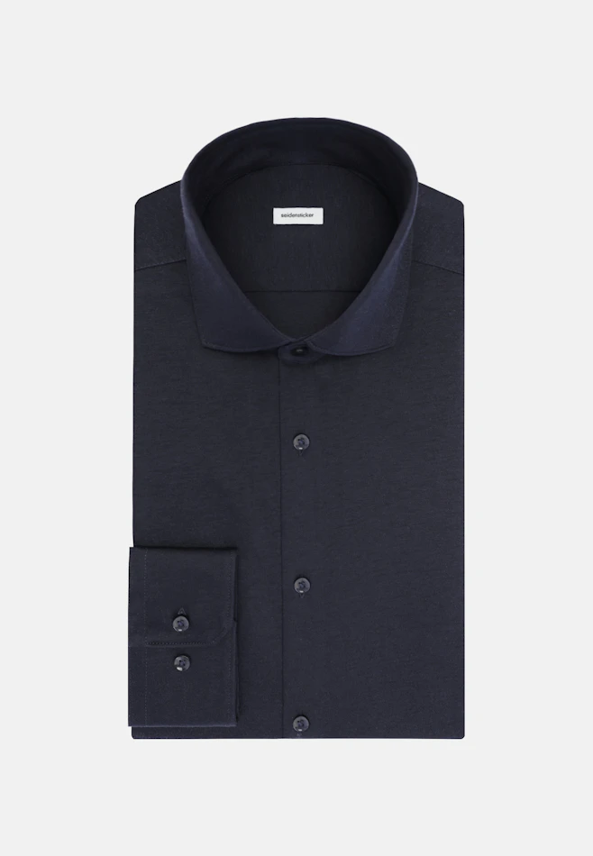 Regular Jersey shirt Uni in Dunkelblau | Seidensticker online shop