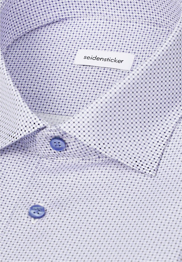 Slim Business shirt Print in Mittelblau |  Seidensticker Onlineshop