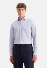 Shaped Business shirt Print in Mittelblau |  Seidensticker Onlineshop
