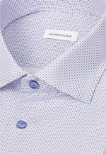 Shaped Business Hemd Druck in Mittelblau |  Seidensticker Onlineshop