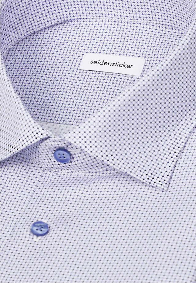 Shaped Business shirt Print in Mittelblau |  Seidensticker Onlineshop