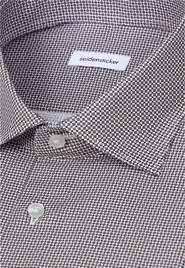 Shaped Chemise d'affaires Imprimé in Marron |  Seidensticker Onlineshop