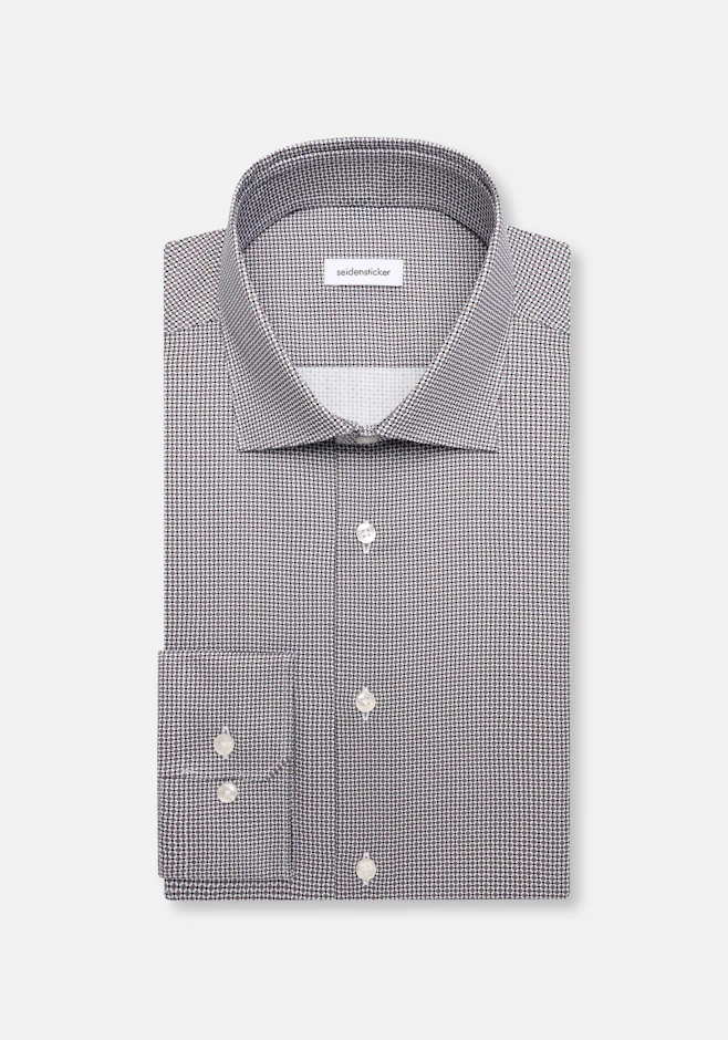 Shaped Business shirt Print in Braun | Seidensticker online shop