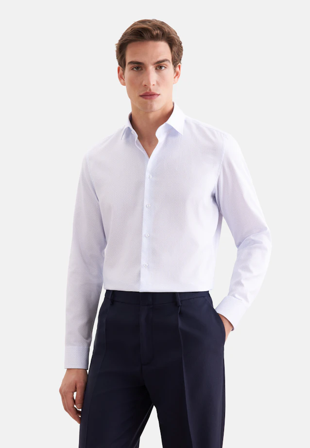 Shaped Business shirt Print in Hellblau |  Seidensticker Onlineshop