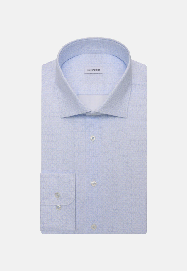 Shaped Business shirt Print in Hellblau |  Seidensticker Onlineshop