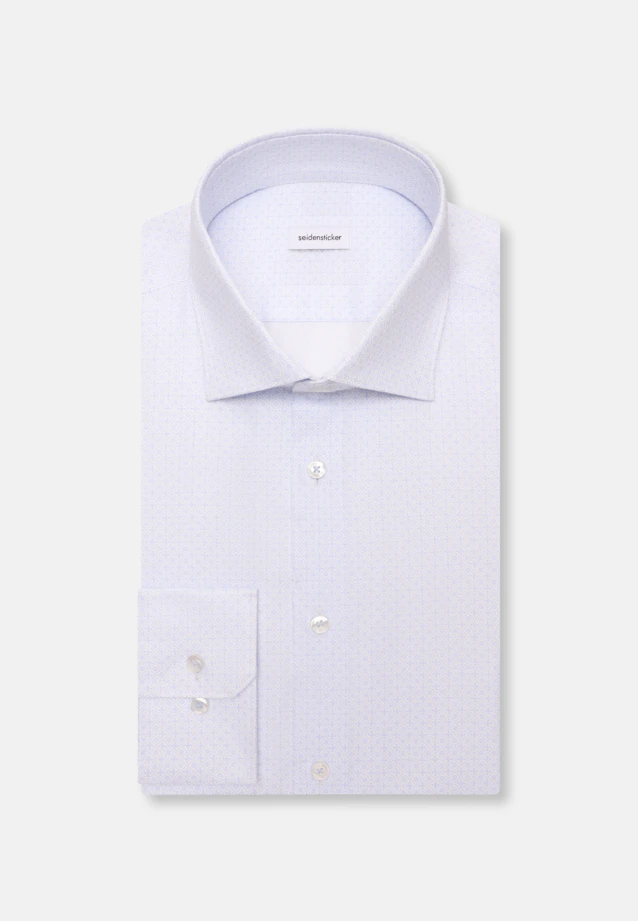 Shaped Business shirt Print in Hellblau |  Seidensticker Onlineshop