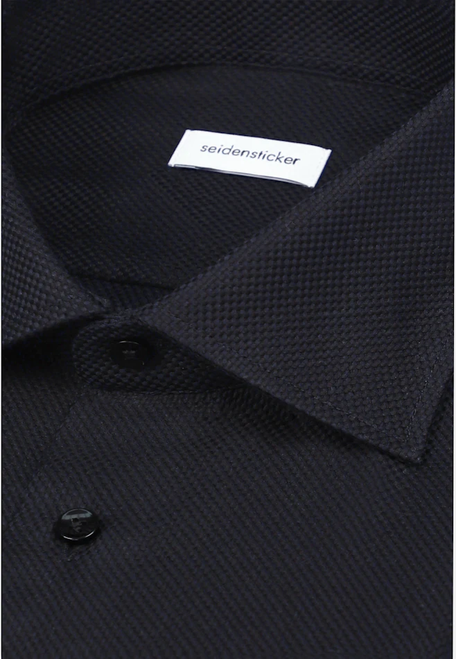 Shaped Business shirt Structure in Schwarz | Seidensticker online shop