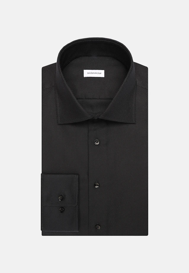 Shaped Business shirt Structure in Schwarz |  Seidensticker Onlineshop
