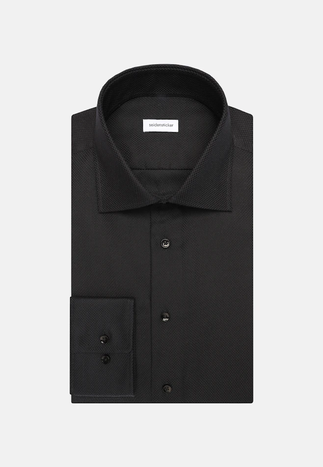 Shaped Business shirt Structure in Schwarz | Seidensticker online shop