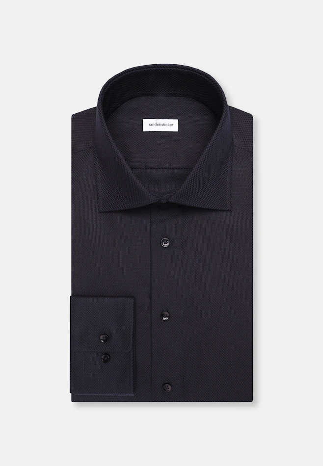 Shaped Chemise d'affaires Structure dans Noir | Boutique en ligne Seidensticker