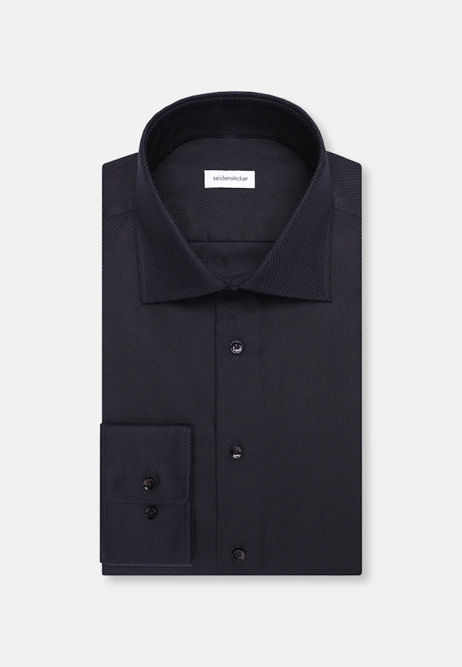 Shaped Business shirt Structure in Schwarz | Seidensticker online shop