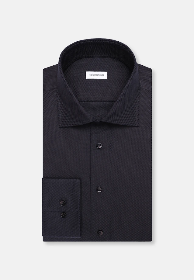 Shaped Business shirt Structure in Schwarz |  Seidensticker Onlineshop