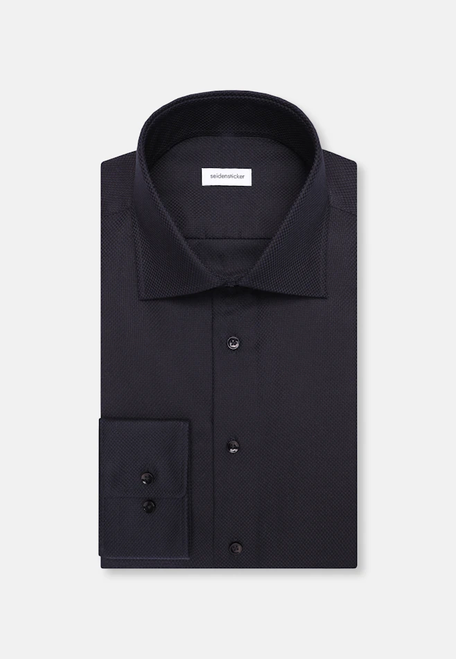 Shaped Business shirt Structure in Schwarz | Seidensticker online shop