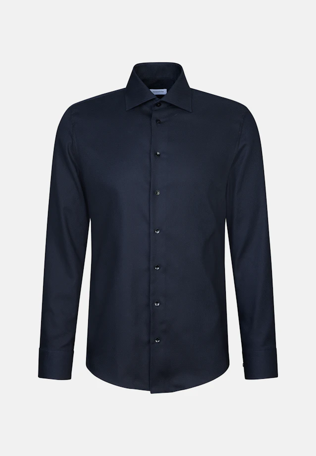Shaped Business shirt Structure in Schwarz |  Seidensticker Onlineshop